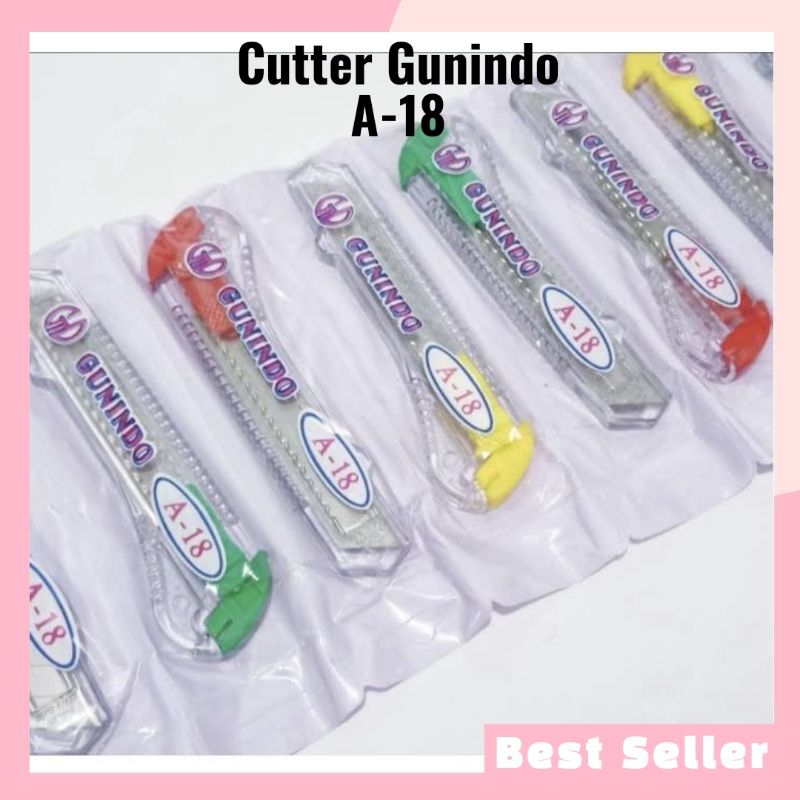 

Cutter Gunindo Besar Transparan A-18 1 Lusin (12pcs)
