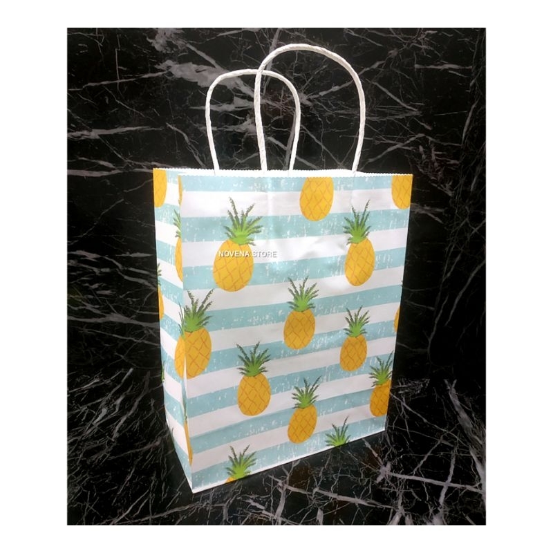 

PAPERBAG PINEAPPLE CAKE NASTAR TAIWAN KANTONG KERTAS MOTIF NANAS TAS BELANJA KERTAS