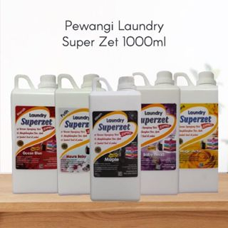 PEWANGI LAUNDRY SUPER ZET Pengharum Pakaian 1 liter| Pengharum Setrika 1L | Pelicin Dan Pengharum Ba