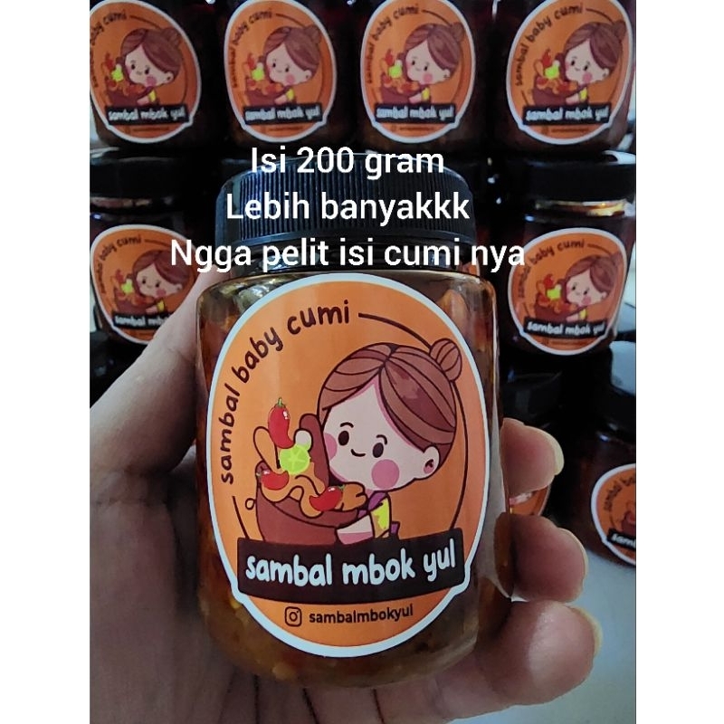 

PREMIUM sambal sambel pedas cumi / cumi pete mbok yul isi 200 gram