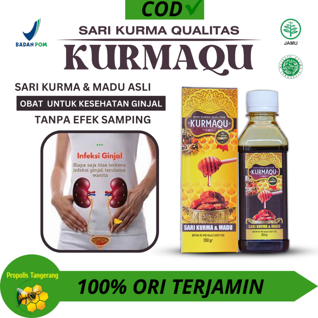 Kurmaqu Sari Kurma & Madu Asli 100% Original - Obat Untuk Kesehatan Ginjal,Obat Ginjal Bocor,Obat Ga