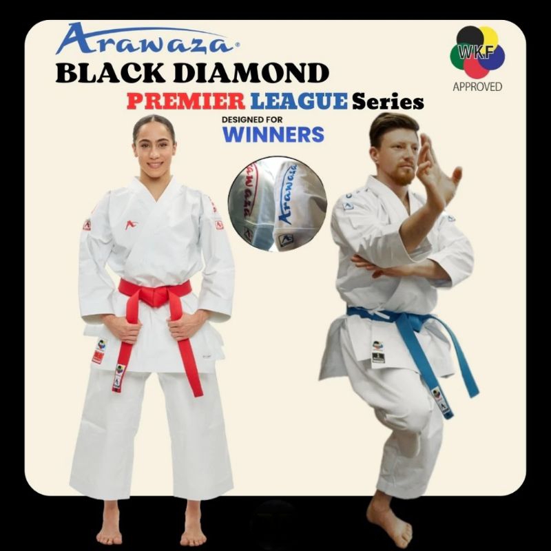 Baju Karate Gi KATA ARAWAZA BLACK DIAMOND Premiere League WKF APPROVED ORIGINAL