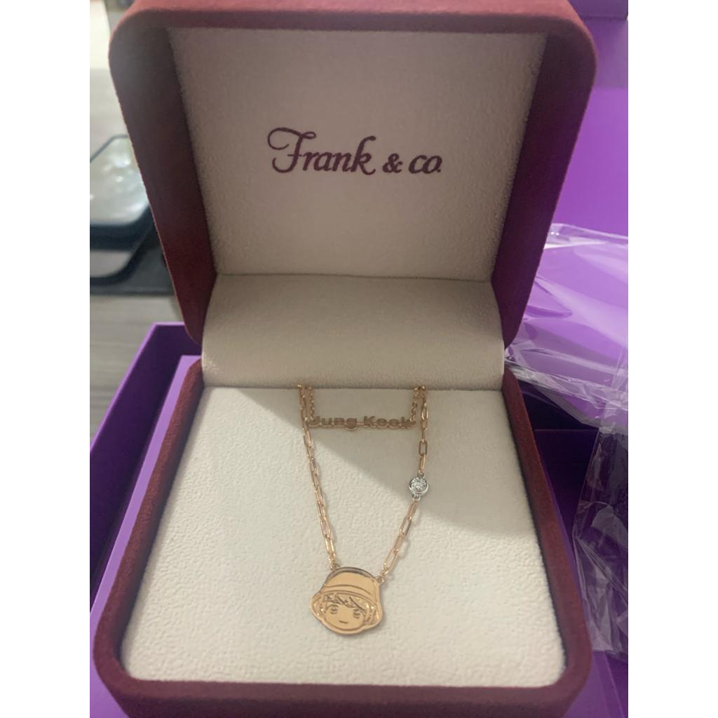 FRANK & CO DIAMOND NECKLACE JUNG KOOK BTS TINY TAN LIMITED EDITION