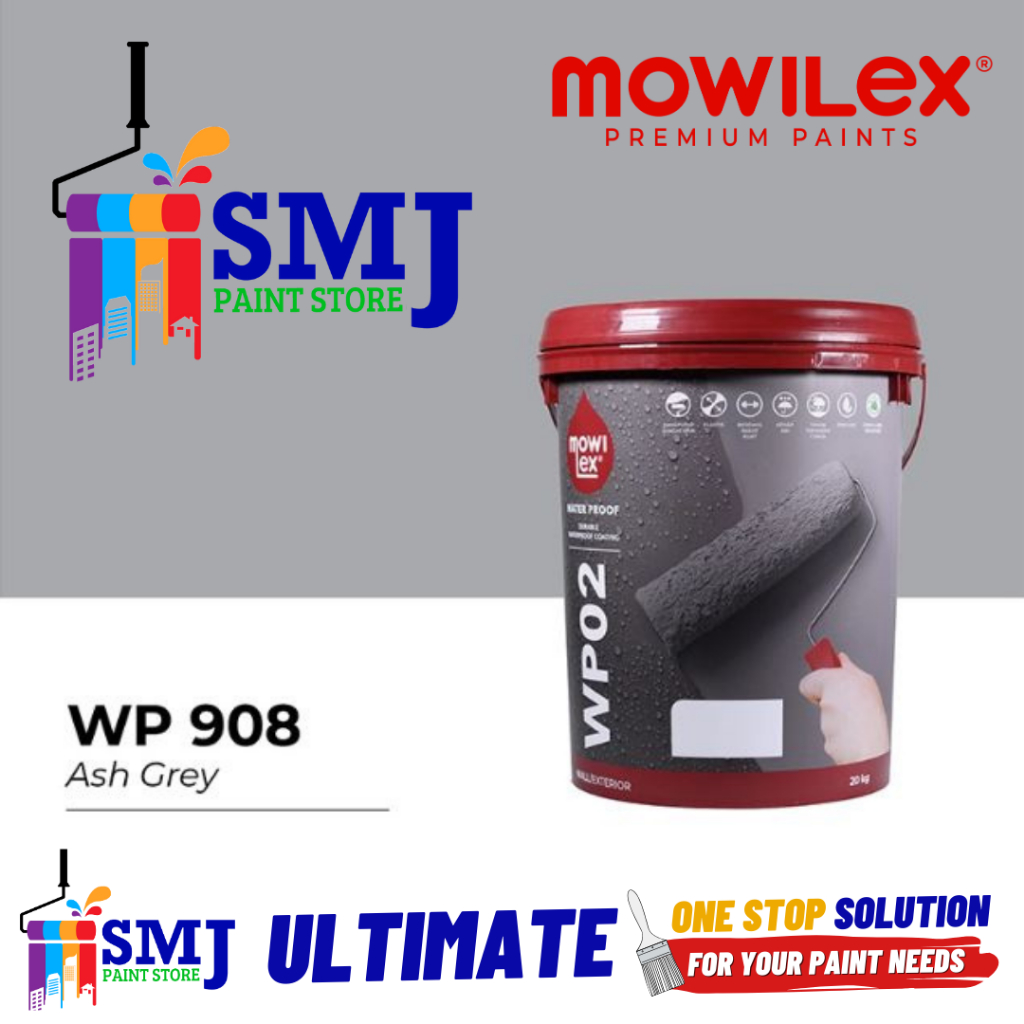 Cat Pelapis Anti Bocor Waterproofing MOWILEX Waterproof WP02 TINTING 908 Ash Grey 1kg