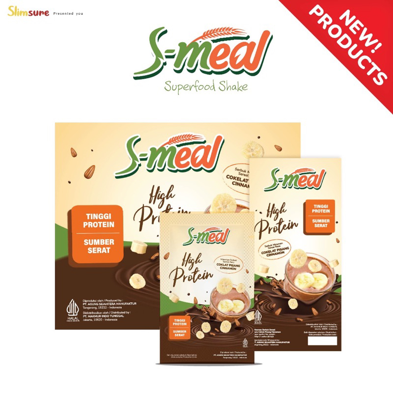 

Slimsure Meal smeal s meal protein diet Isi 7 Sachet 12 sachet (High Protein Super Food Shake)