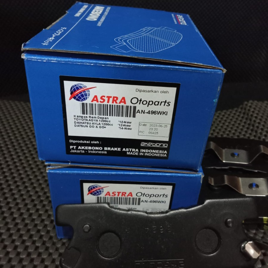 Kampas rem depan Akebono Agya Ayla Matik (1.000&1.200CC) AN-496WKI