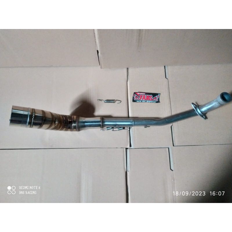 Pipa Leher Manifold Knalpot Maniful ngacung atas for Xrm 125/110 / RS 125/Honda Wave 125/110 / Deusi