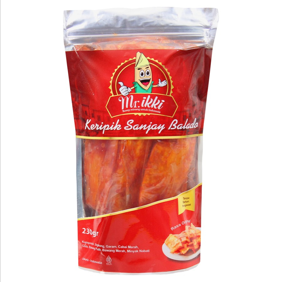 

Keripik Sanjay Mr.Ikki Khas Minang 230 gram | Keripik Singkong Balado