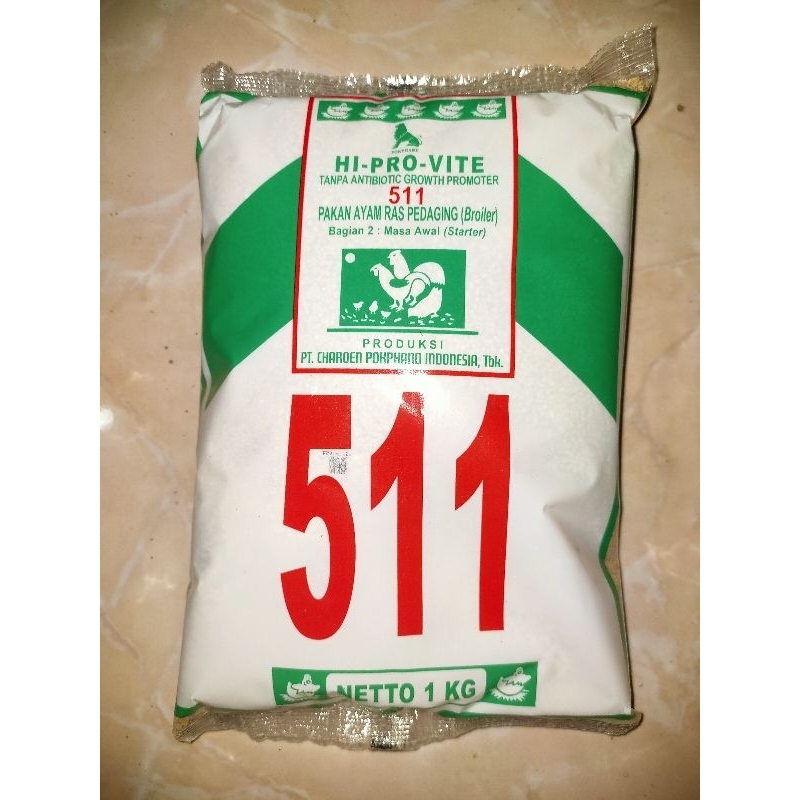 Pur ayam 511 1KG | Voer ayam 511 | Pur ayam CP511 Charoen Pokphand | pakan ayam | makanan ayam