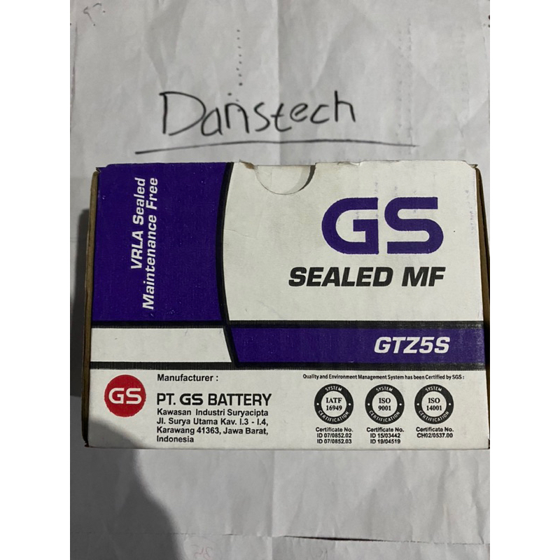 Aki GS GTZ5S Astra Otoparts asli ori