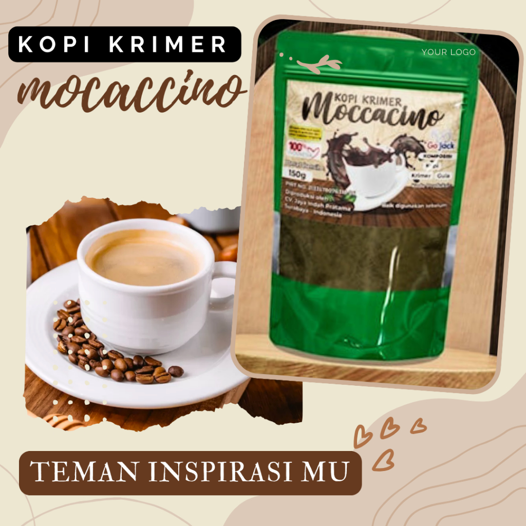 

(BELI 1 GRATIS 1) Kopi Krimer Mokacino - Creamer Kopi Mocaccino Bubuk 150Gram Perpaduan Antara Pahitnya Kopi Gurih dan Creamy Menjadikan Cita Rasa Yang Nikmat Cocok Untuk Teman Santaimu