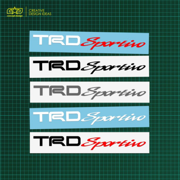 Promo Stiker / Sticker TRD Sportivo - Hitam merah Murah