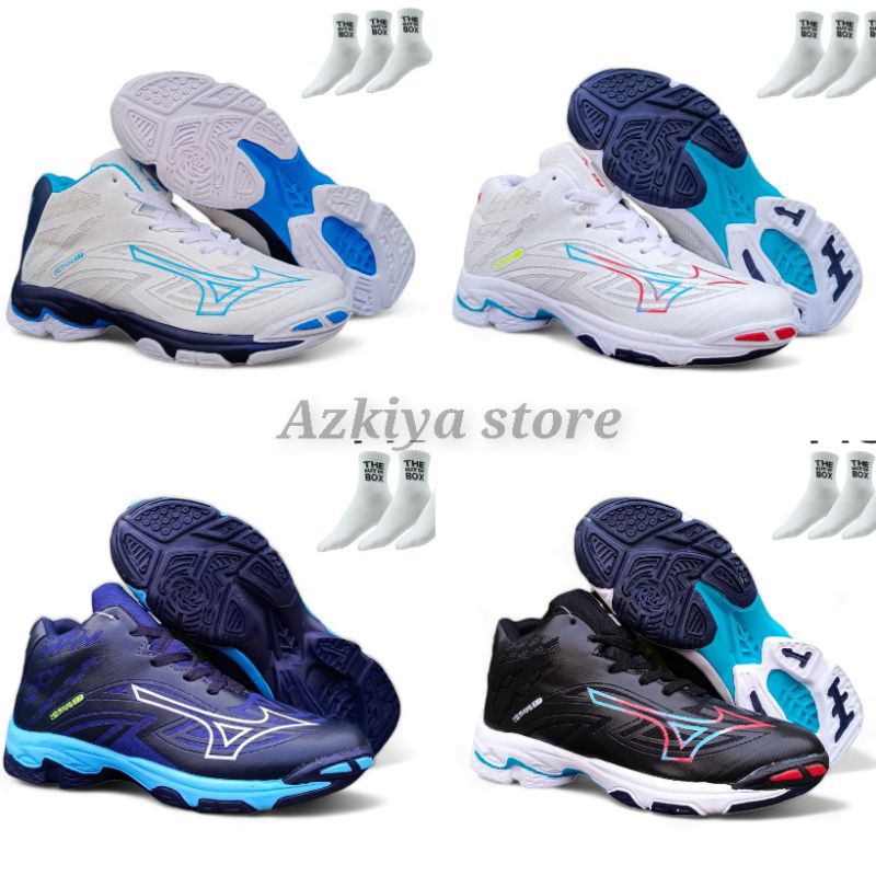 Sepatu Voly Volly Mizuno Wlz7 Mid Sepatu Voli Pria Dan Wanita Sepatu Volley cowo dan cewe Sepatu Vol