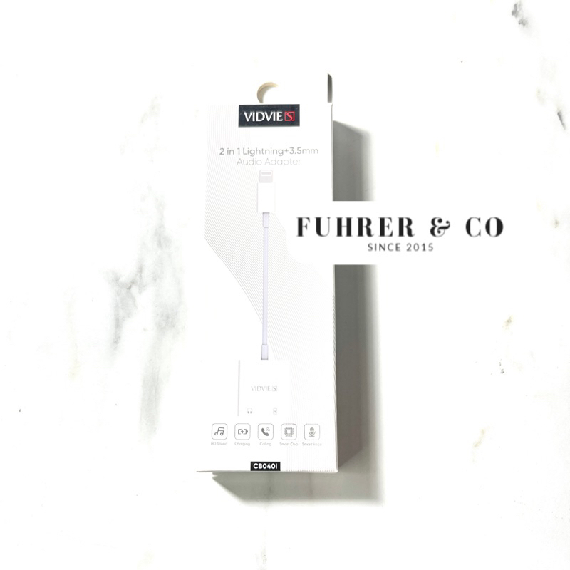 VIDVIE Converter iPhone iPad Audio & Charge 2in1 Adapter ORIGINAL