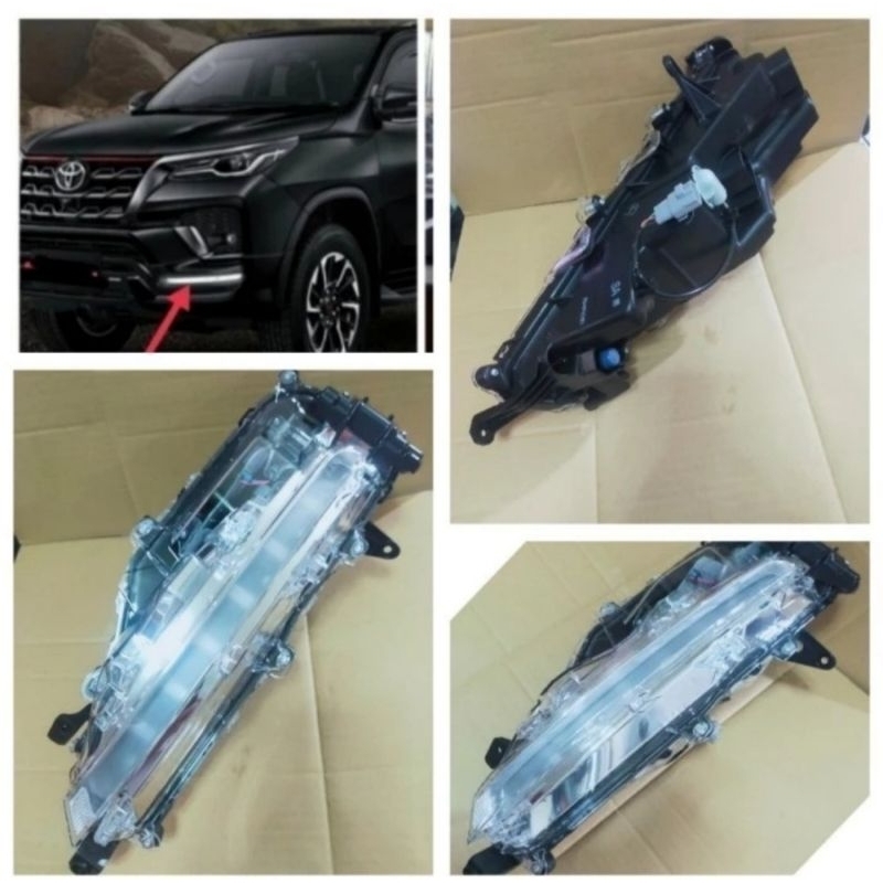 Lampu DRL send Bumper depan fortuner trd vrz gr 2021