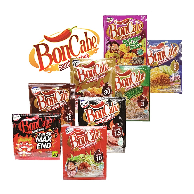 

BonCabe Sambal Tabur SACHET - PAKET 6 pcs - KOBE BON CABE