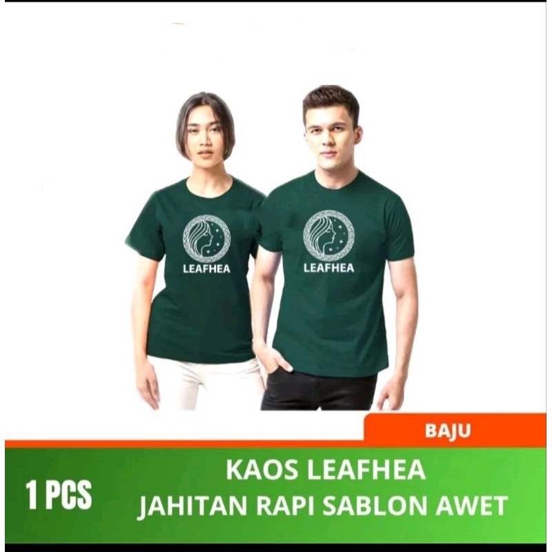 Kaos Sablon Logo Leafhea Terbaru