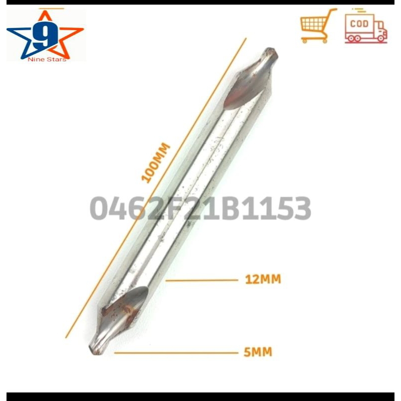 Mata bor center drill 5mm x 12mm Panjang 115mm bor center Yamawa