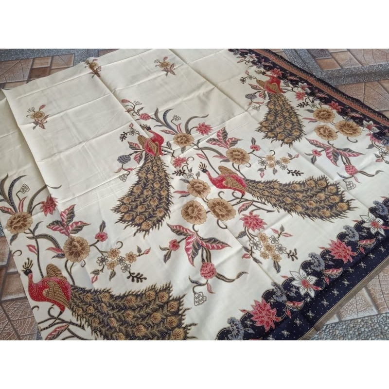 Kain katun printing premium Batik Cibulan merak