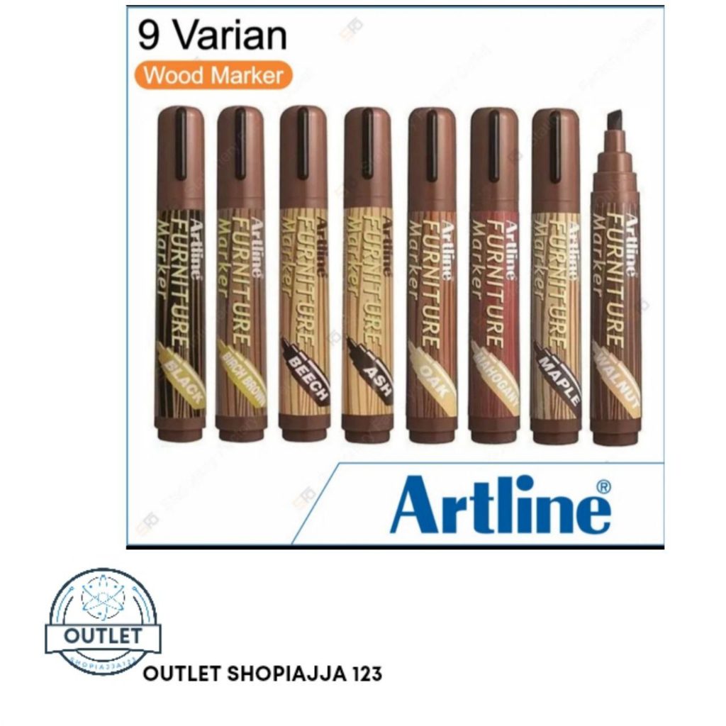 

spidol furniture artline EK-95-Permanent wood maker ash-warna mahogany