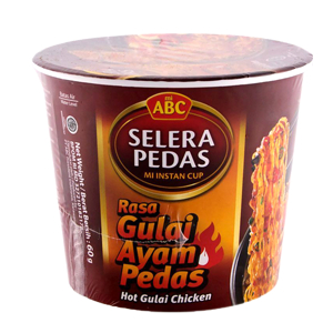 

ABC Mie Rebus Selera Pedas Gulai Ayam Pedas Cup 60g Carton isi 12