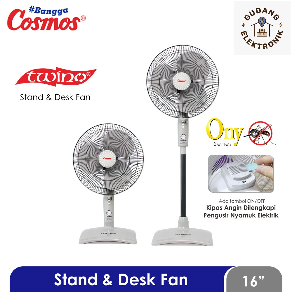 Cosmos Kipas Angin 2in1 16-SN Twino & Ony 16 Inch (FREE BUBBLE WARP)