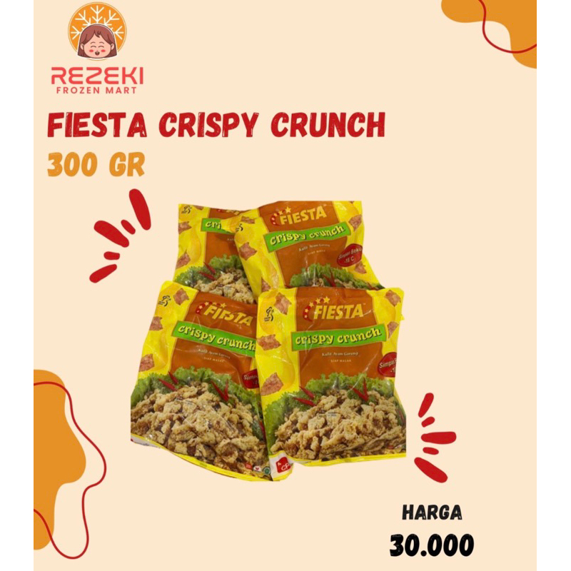 

Fiesta Crispy Crunch 300 Gr | Kulit Ayam Goreng Krispi | Frozen Food Murah