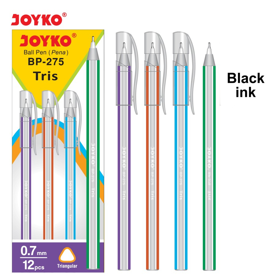 

(12 PCS) PULPEN JOYKO BP275 TRIS 0.7MM | MITRA ABADI KATALOG