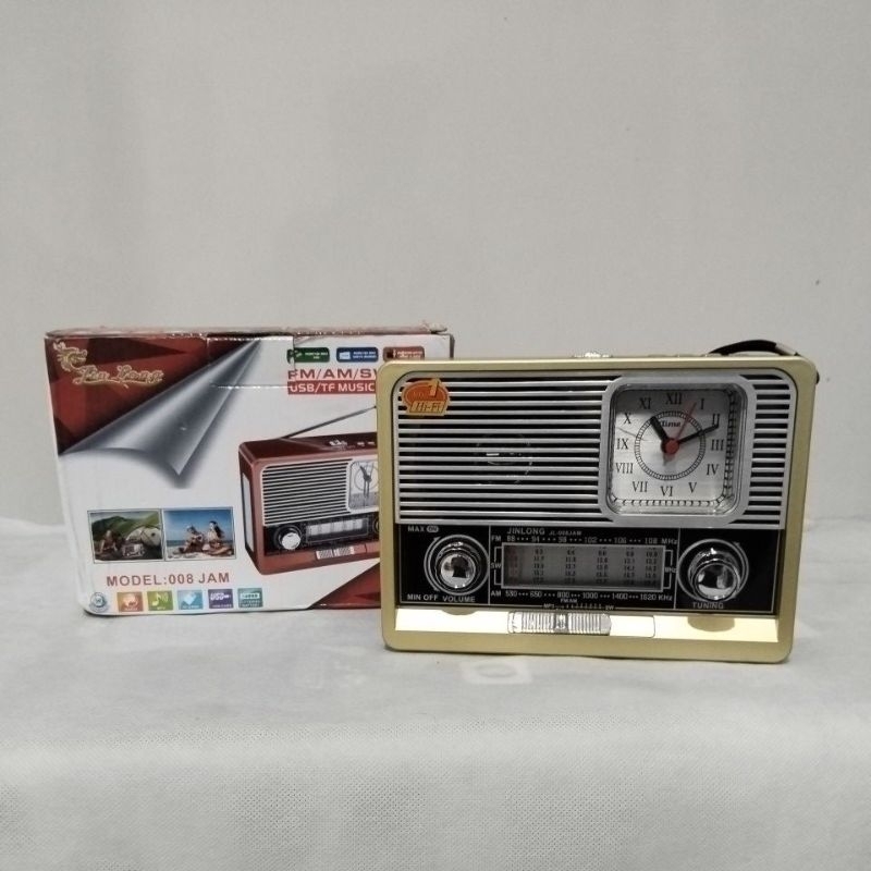 RADIO MULTIFUNGSI BLUETOOTH USB MICRO SD JINLONG JL-008 JAM