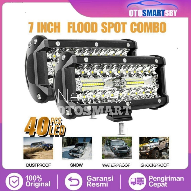 LAMPU TEMBAK SOROT LED CWL 40LED  MOTOR/MOBIL 12V-24V WORKLIGHT