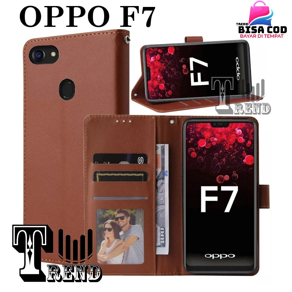 FLIP COVER OPPO F7 LEATHER CASE FLIP OPPO F7
