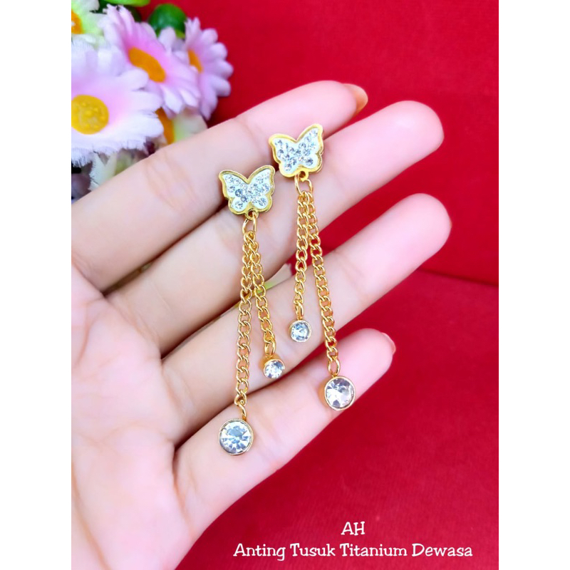 anting titanium tusuk panjang