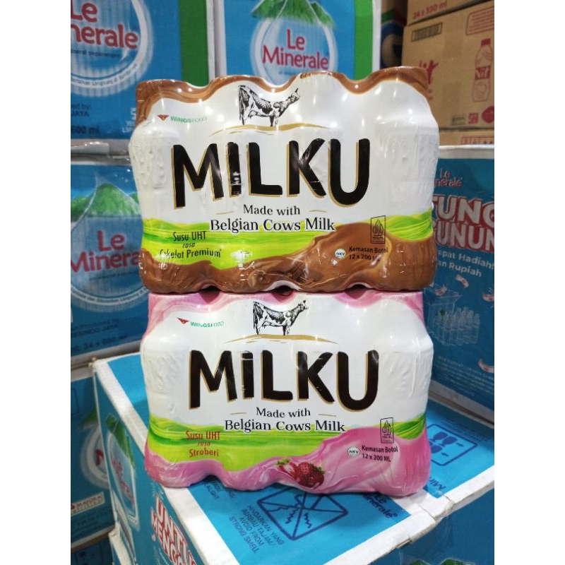 

Susu UHT milku stroberi dan coklat 1 lusin isi 12 botol (220ml) / minuman susu segar