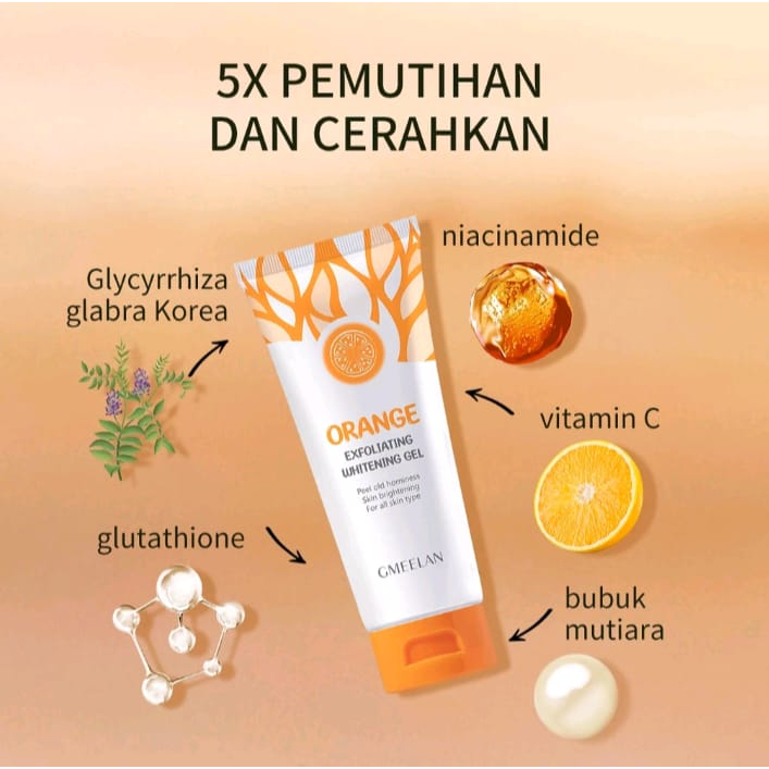 Gmeelan Orange Exfoliating Whitening Gel / Orange Exfoliating Gel FaceCentella Asiatica / Gmeelan Ex