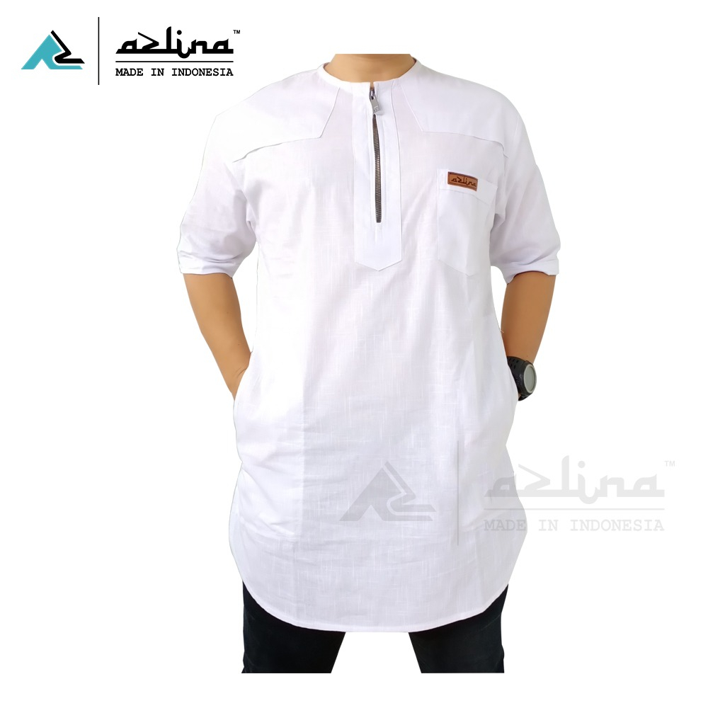 Baju Kokoh Pria Dewasa Putih Premium Kekinian Lengan Pendek Motif Polos Best Quality