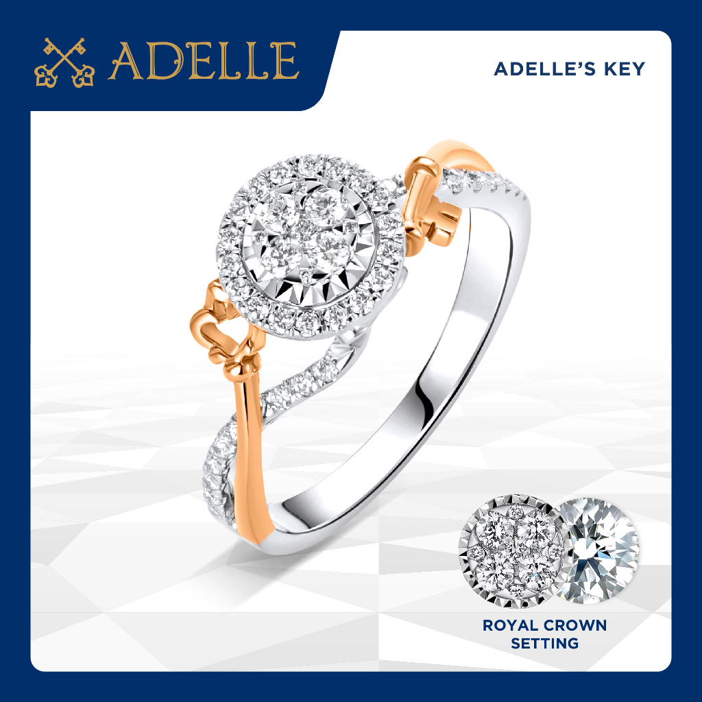 Adelle Jewellery - Adelle's Key Rayna - Cincin Emas Berlian