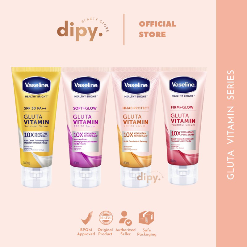 【Official Outlet】VASELINE - Gluta Vitamin Healthy Bright Soft + Glow SPF 20 30 PA++ Hijab Protect Fi