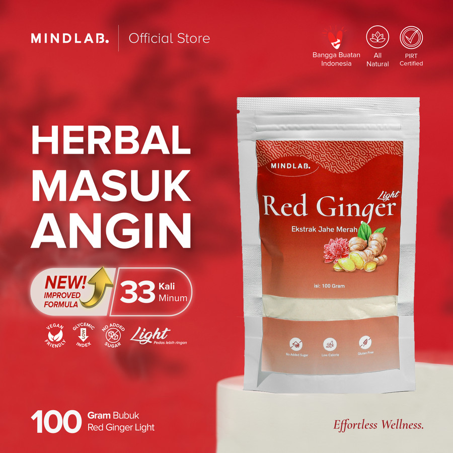 

Red Ginger Light Extract Powder 100 Gram / Jahe Merah Bubuk - MINDLAB