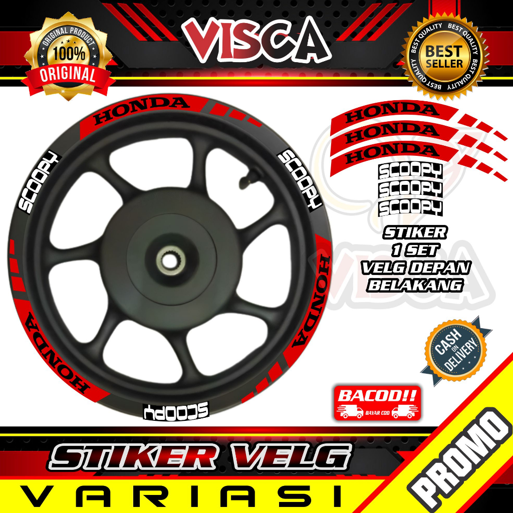 Stiker Velg List Velg Motor Stiker Velg SCOOPY RING 12