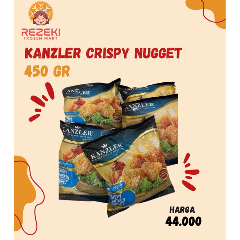 

Kanzler Crispy Chicken Nugget 450 Gr | Naget Ayam Krispi | Frozen Food Murah