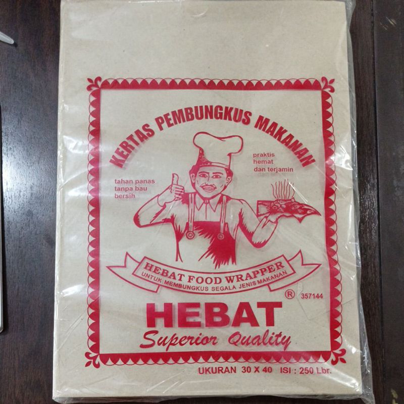 

Kertas pembungkus makanan "Hebat'