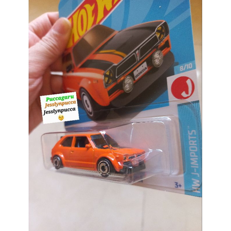 HOT WHEELS 73 HONDA CIVIC CUSTOM ORANGE OREN OYEN KADO MAINAN ANAK DIECAST MOBIL HONDA JADUL MOTUBA 