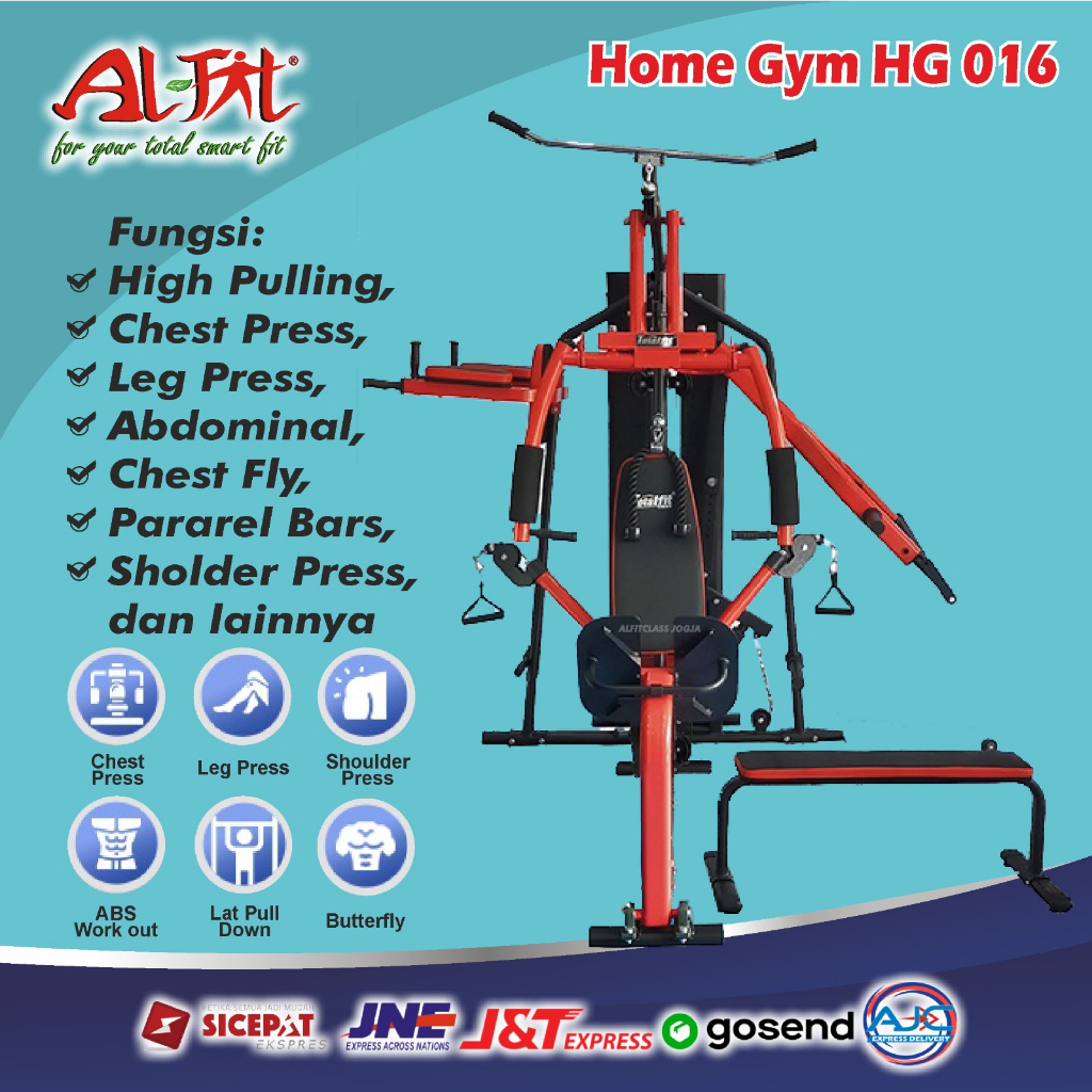 TL-016 Total Fitness Alat Fitness Angkat Beban Home Gym 3 SISI HG 016