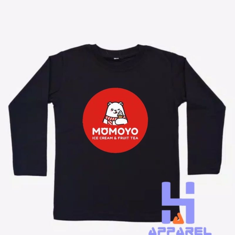 BAJU ANAK KAOS ANAK MOMOYO ICE CREAM LENGAN PANJANG