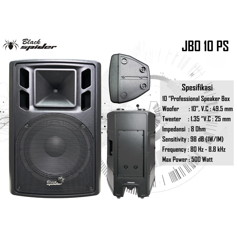 Blackspider Speaker Pasif 10 inch Black Spider Pasif 10 inch BlackSpider JBO 10 PS Black Spider