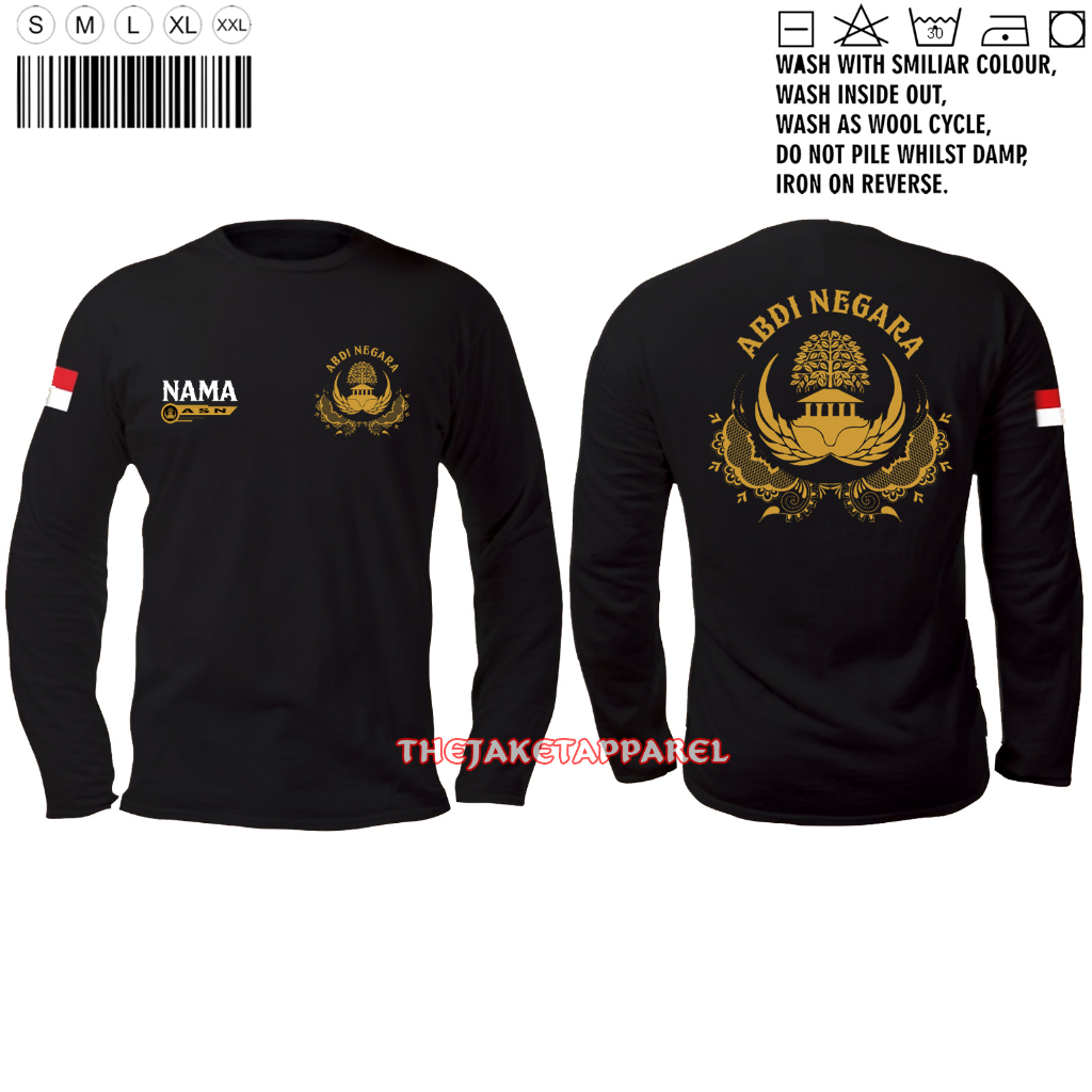 Kaos panjang Asn Abdi Negara / T-shrit Baju Kaos Terbaru Abdi Negara