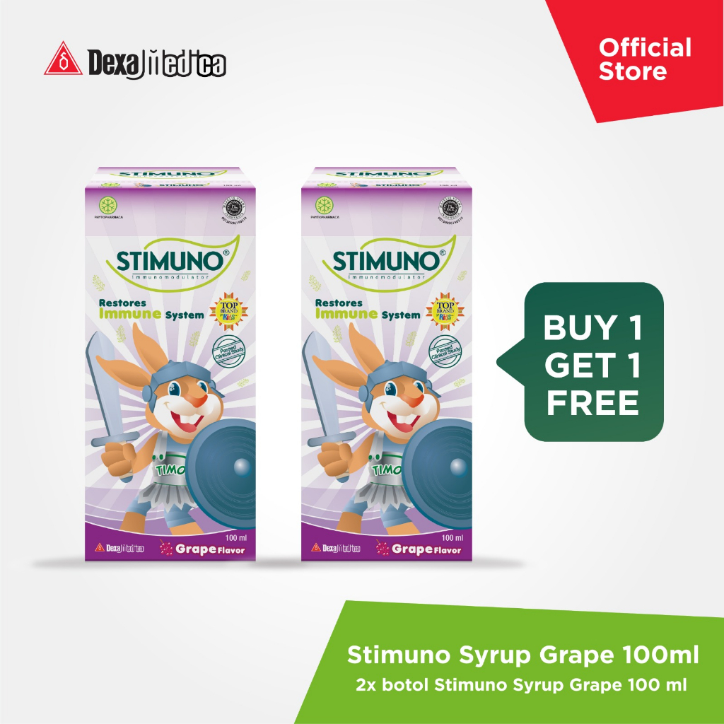 BUY 1 GET 1 FREE | Stimuno Sirup Anggur 100ml Herbal untuk Imun Tubuh