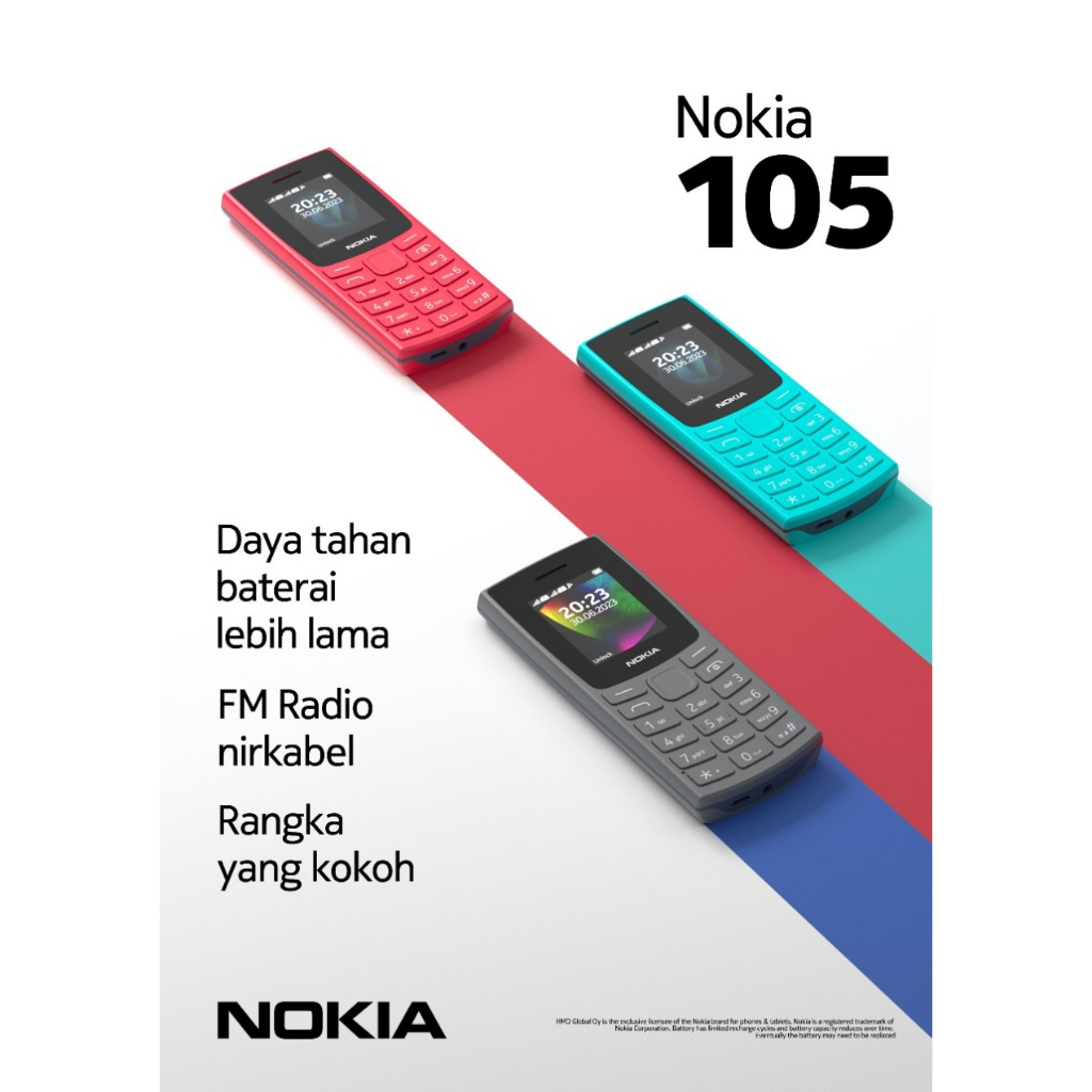HP Handphone Feature Phone Nokia 105 2023 Garansi Resmi