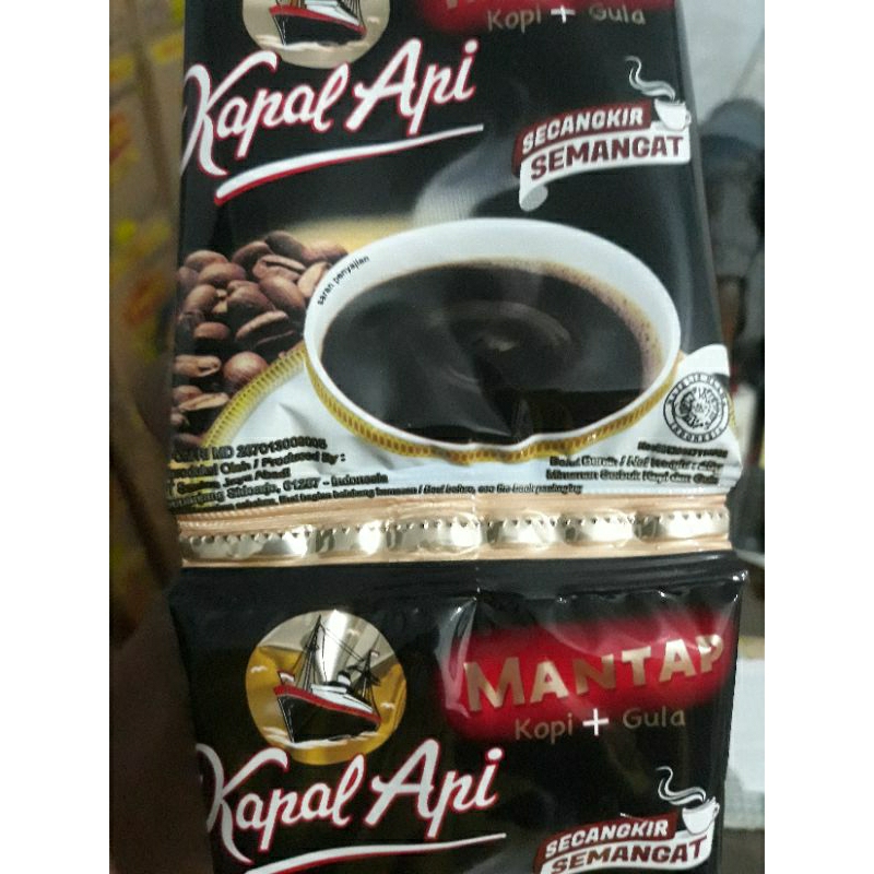 

Kapal Api Mantap Kopi + Gula Rentengan Isi 10 Sachet