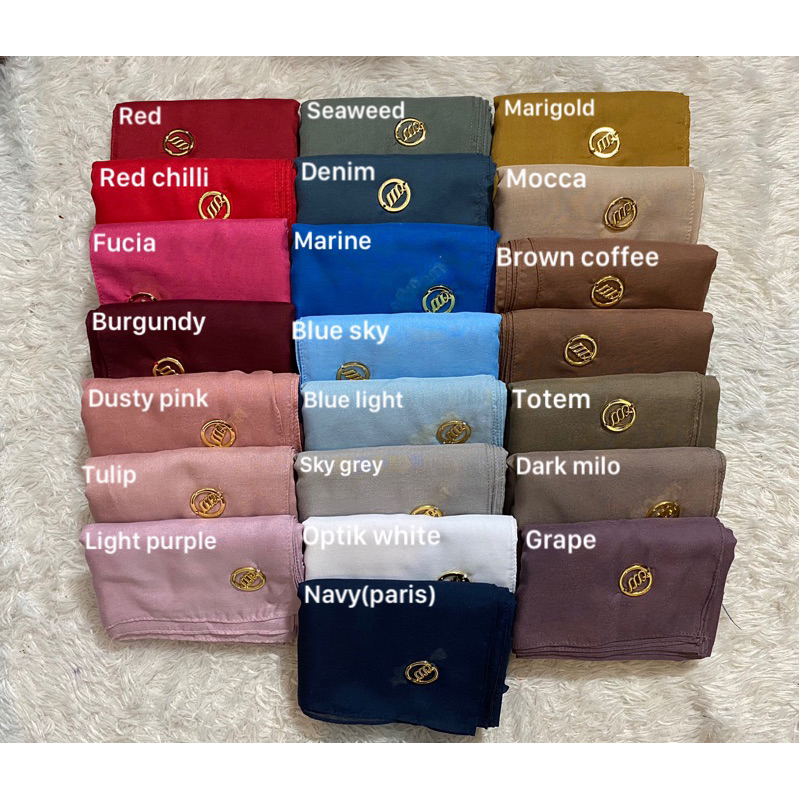 Maliqa - Hijab segiempat polos original maliqa scarves / Maliqa polos hijab Voal